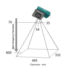 Сканер DM5000-60PR (Быстрый Ethernet, 6 МП, Фокусное расстояние 12 мм, 8 красных светодиодов)